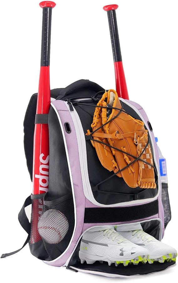 WOLT Youth Baseball Backpack Softball Tball Bag with Shoes Compartment