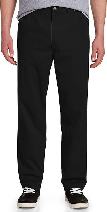 Harbor Bay by DXL Men's Big and Tall Continuous Comfort Pants Black 54 x 28