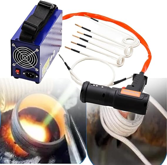 1500W Induction Heater Tool, Portable Flameless Automotive Electromagnetic Induction Heater Bolt Removal Tool, Automotive Flameless Heating Kit for Rusty Screw Removing