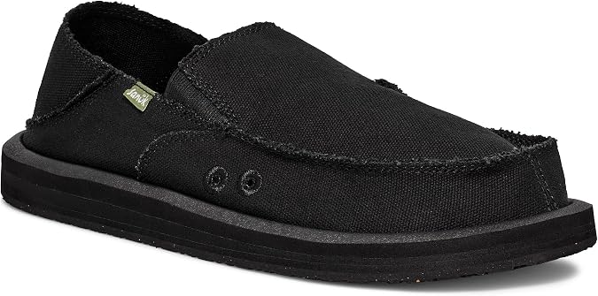 Sanuk Donny Mens Loafers - Slip On Shoes with Memory Foam Footbed