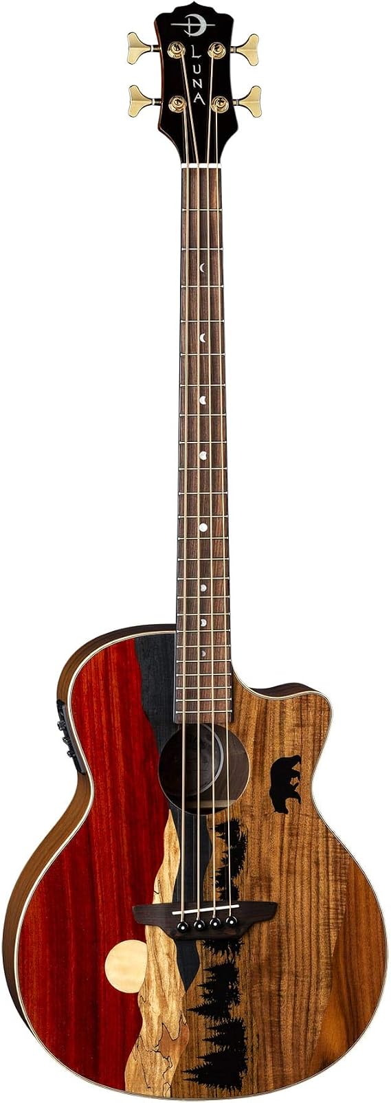 Luna Vista Bear Acoustic/Electric Bass with Case