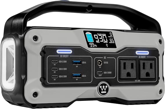 Westinghouse iGen400s 400 Watt, 183Wh Portable Power Station and Solar Generator with LED Display and DC Outlet for Camping, Home, Travel, Indoor/Outdoor Use (Solar Panel Not Included)