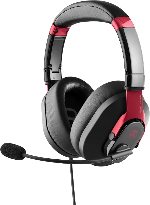 Austrian Audio PG16 Pro Gaming Headset with High Excursion 44mm Drivers, Omni Directional Mic boom with Mute, Passive Noise Cancellation. For PC, Mac, PS4, PS5, Xbox (controllers with TRRS)
