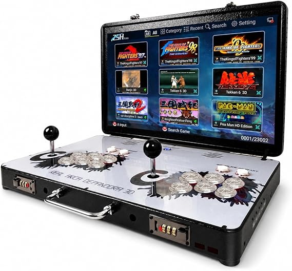 4-Player Folding Arcade Machine with 22" LED Display & Sanwa Joysticks | 23000 Retro Games Included