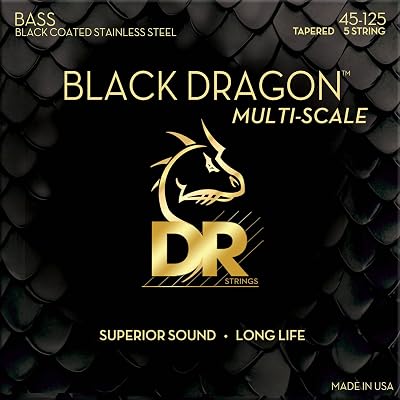 DR Strings DBSMB5-45 5 Strings, Black Dragon, Multi-Scale