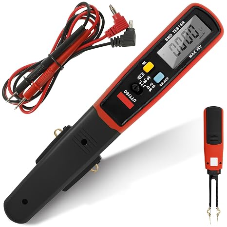Probe Fuse Monitor, Automotive Draw Fuse Tester, Rotatable 180 Digital Smart SMD Testers, Replaceable Tips & Built-in Flashlight, Car Power Circuit Testing Tool for Boat Caravan