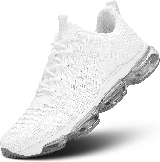 Mens Running Shoes Air Cushion Breathable Tennis Fashion Sneakers Non Slip Casual Workout Sports Shoes Gym Comfortable Walking Shoes