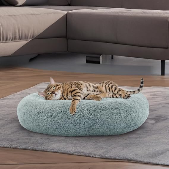 Pugalo LARGE Model (65 cm) Puffy Kedi Köpek Yatağı (Gri)