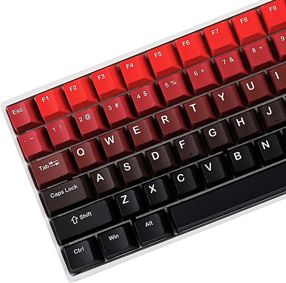 127 Five Sides Gradient Dye Sub Keycaps PBT Cherry Profile Key caps for TKL 61 64 68 75 87 96 104 108 Keychron MX Keyboard