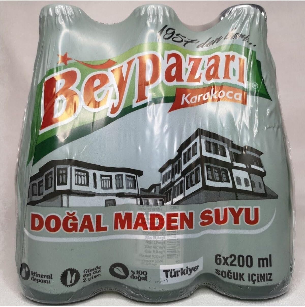 Beypazarı Doğal Minarelli 200Ml 12'Li Paket Madensuyu