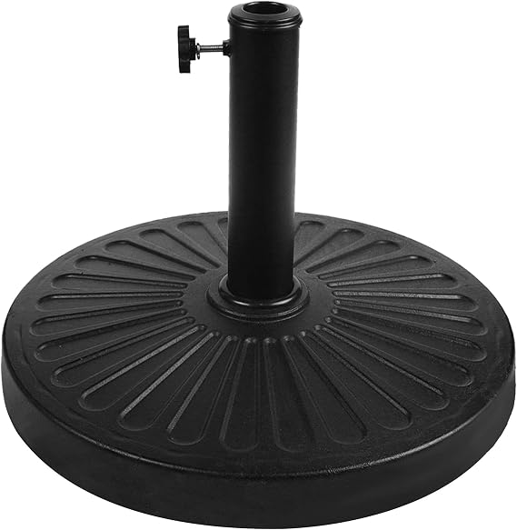 22 lbs Patio Umbrella Base, Outdoor Umbrella Base, Market Umbrella Base Stand for Patio, Garden, Lawn, Black