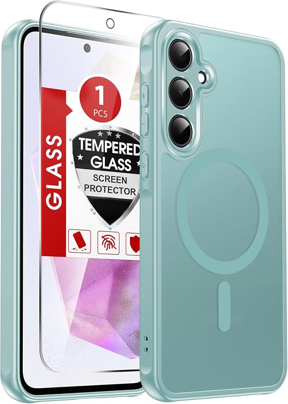 LeYi for Galaxy A15-5G Phone Case with Tempered Glass Screen Protector