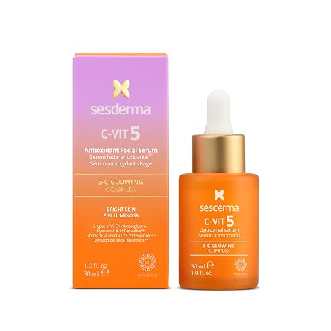 Sesderma C-VIT 5 Fusion Vitamin C Serum, Boosted Hydration, Radiant Glow, Antioxidant Defense, Targets Pigmentation, Pro Skincare Formula, 1.0 fl. Oz