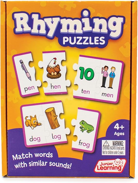 Junior Learning Rhyming Puzzles - 24 Literacy Matching Sets