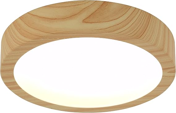 Artika Dryad Wood 10-Inch Flushmount Ceiling Light Fixture, Light Wood