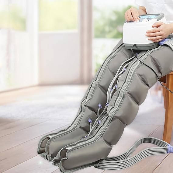Leg Massager Compression Boots, 6 Chamber Pressotherapy Boots, Recovery Boots Air Compression Leg Massager, Leg Massagers for Pain and Circulation