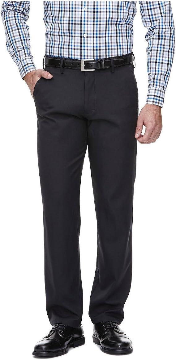 Haggar H26 - Men's Performance Straight Fit Pants Black (40X32)
