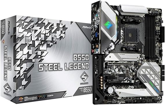 ASRock B550 Steel Legend Supports 3rd Gen AMD AM4 RyzenTM / Future AMD RyzenTM Processors Motherboard