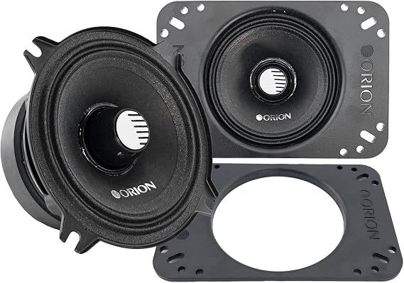 ORION Cobalt CM454 High Efficiency 4" / 4x6 Mid-Range Bullet Loudspeakers, 400W Max Power, 100W RMS, 4 Ohm, 1.2" Voice Coil - Pro Car Audio Stereo, Midrange Speakers (Pair)
