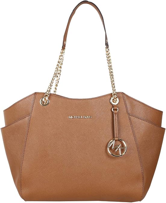 Michael Kors Jet Set Travel Large Chain Leather Shoulder Tote Bag Luggage