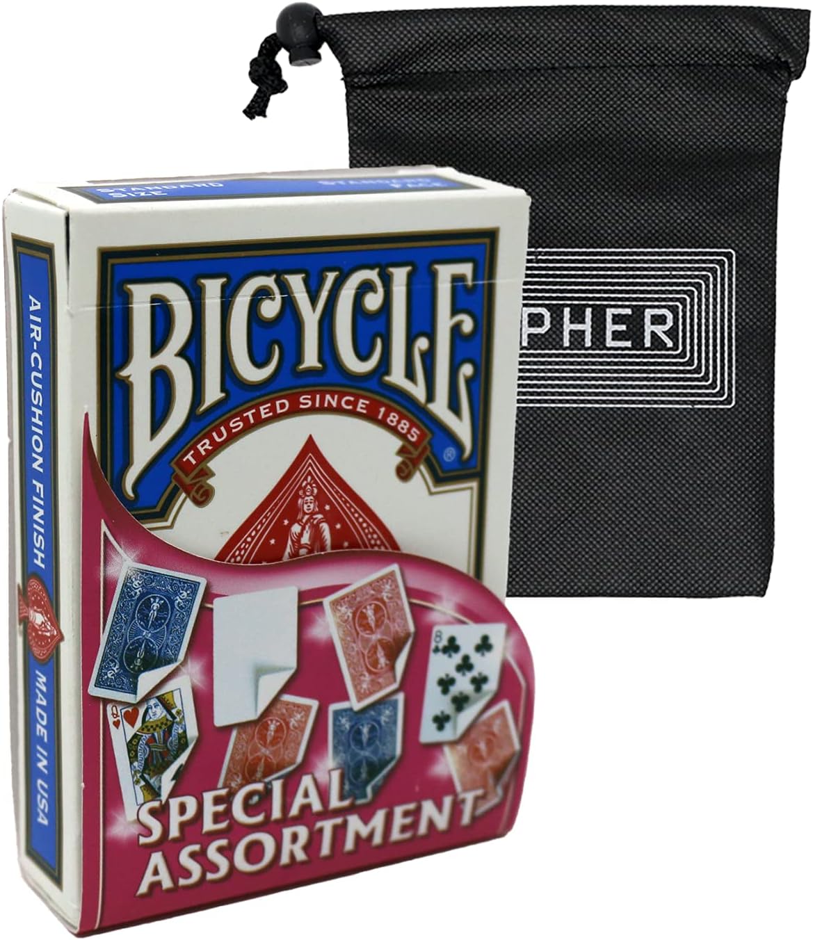 Bicycle Special Assortment Deck - Assorted Gaff Playing Cards - Includes Cipher Playing Cards Bag