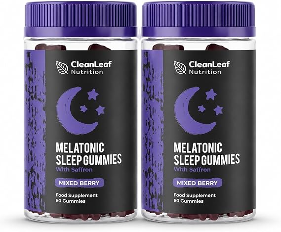 Twin Pack Natural Sleep Support Gummies for Adults - Formula for Restful Nights, Sleep Gummies Promoting Natural Sleep Production, Promotes Healthy Sleep Patterns, 60 Count