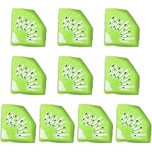 10PCS Small Artificial Fruit Slices Realistic Fake Fruit Kiwifruit Slices Dragon Fruit Blocks Petals