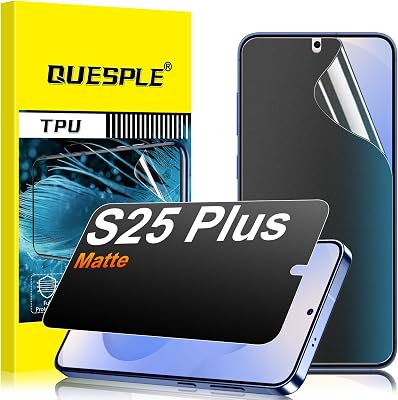 2 Pack for Samsung Galaxy S25 Plus Anti-Glare Matte Privacy Screen Protector 6.7 inch, Smooth and Responsive Touch Flexible EPU Film, [Support Fingerprint Unlock] [Self-Healing] [Not Glass]
