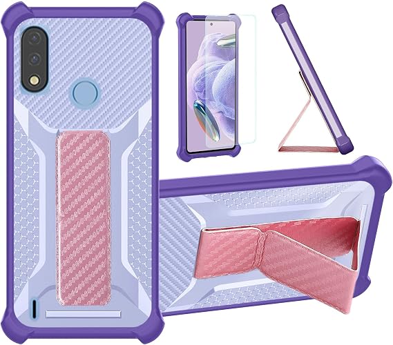 Aroepurt Case for Benco V60 Phone Case Stand Cover [with Tempered Glass Screen Protector] Hybrid Case [Folding Support Magnetic] [Frosted Anti-Fingerprint] Purple