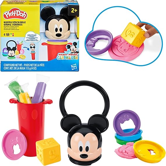 Play-Doh Disney Junior Happy Stackable Oyun Seti | Okul Öncesi Çocuklar İçin Oyuncak | 2 Yaş ve Üzeri Çocuklar İçin Sanat ve El İşi Hediyesi