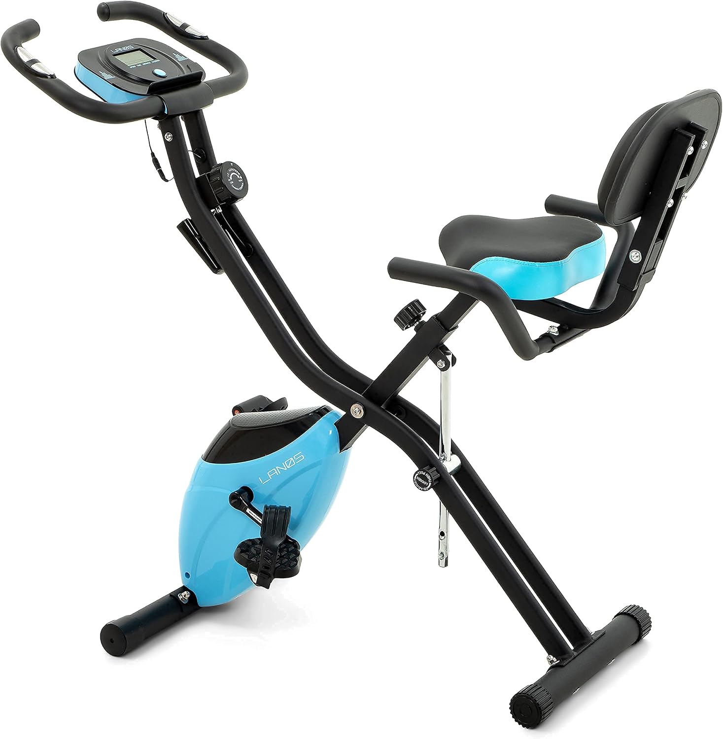 Lanos Folding Exercise Bike, 10 Degree Magnetic Resistance Upright & Recumbent, Folding Stationery Bike, Perfect Home Workout Bike for Men, Women, Seniors