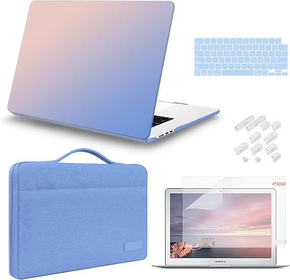 iCasso for MacBook Air 15 Inch Case with Sleeve 2025 M4 A3241 Gradient | MacBook Air 15.3'' Hard Shell Case with Screen Protector Keyboard Cover 2024 2023 A3114 A2941