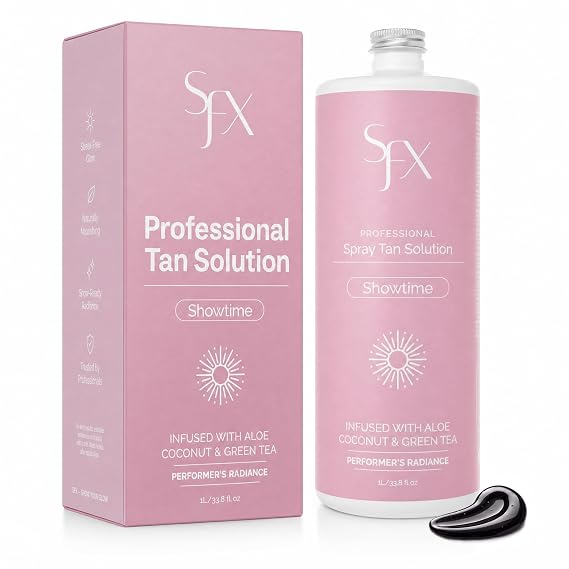 SunFX Spray Tanning Organic Solution For Competition, Showtime
