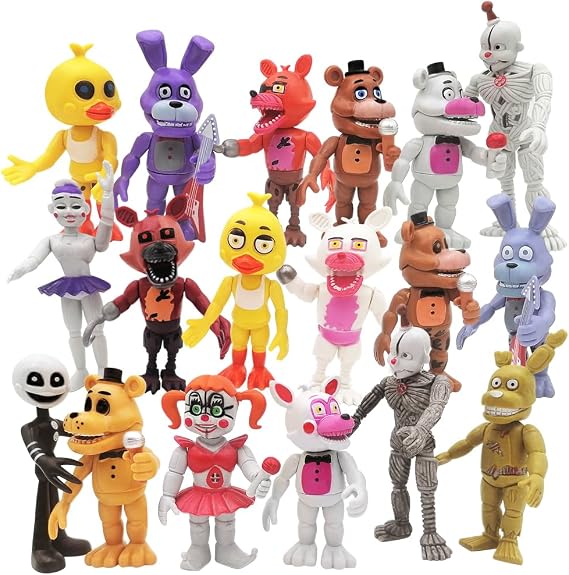 Action Figure Toy, 18 Pcs Game Figures Toys, Movable Joints Toys Dolls, Collectible Figure Gifts for Kids, Colourful