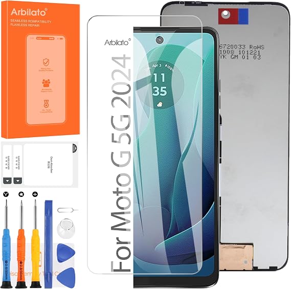 Screen for Motorola Moto G 5G 2024 Screen Replacement for Moto G 5G LCD Screen XT2417-1,XT2417 Touch Display Digitizer Assembly Repair Parts No Frame
