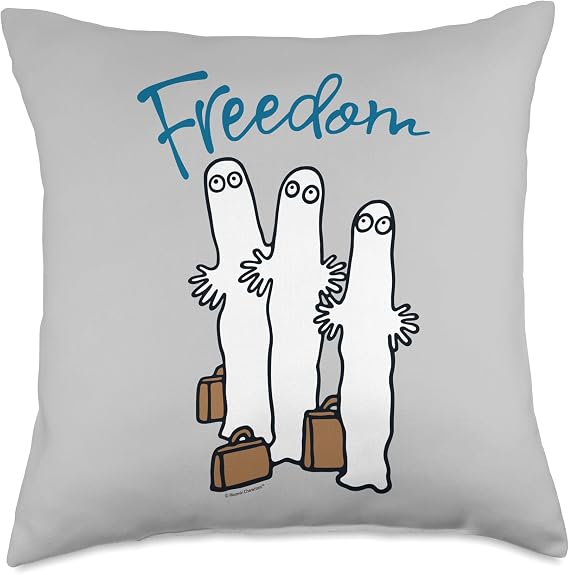 Moomin The Hattifatteners Freedom Throw Pillow