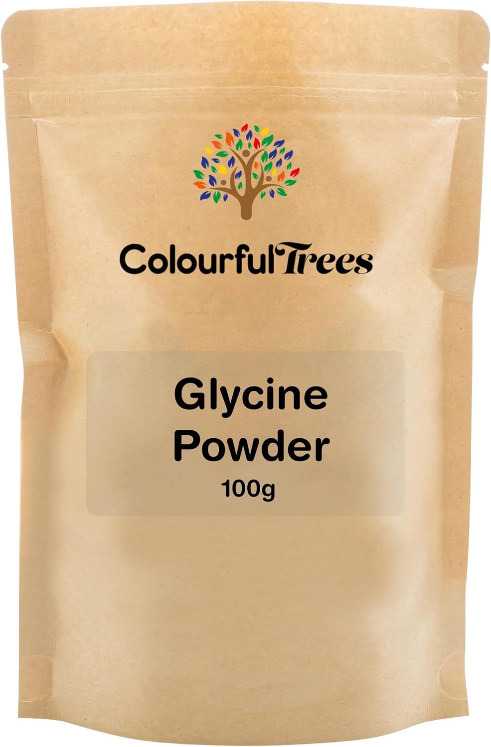 L-Glycine Powder 100g | Pure Amino Acid | GMO Free, Vegan | by Colourful Trees
