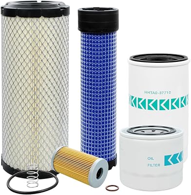 HH164-32430 Oil FilterHHTA0-37710 Hydraulic FilterTA040-93220 Air FilterTA040-93230 Air Filter15521-43160 Fuel Filter Maintenance Filter Kit Compatible with Kubota L3010 L3130 L3410 L3430 HST