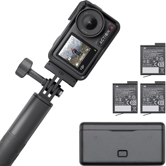 DJI Osmo Action 4 Adventure Combo, Waterproof Action Camera, 1/1.3" Sensor