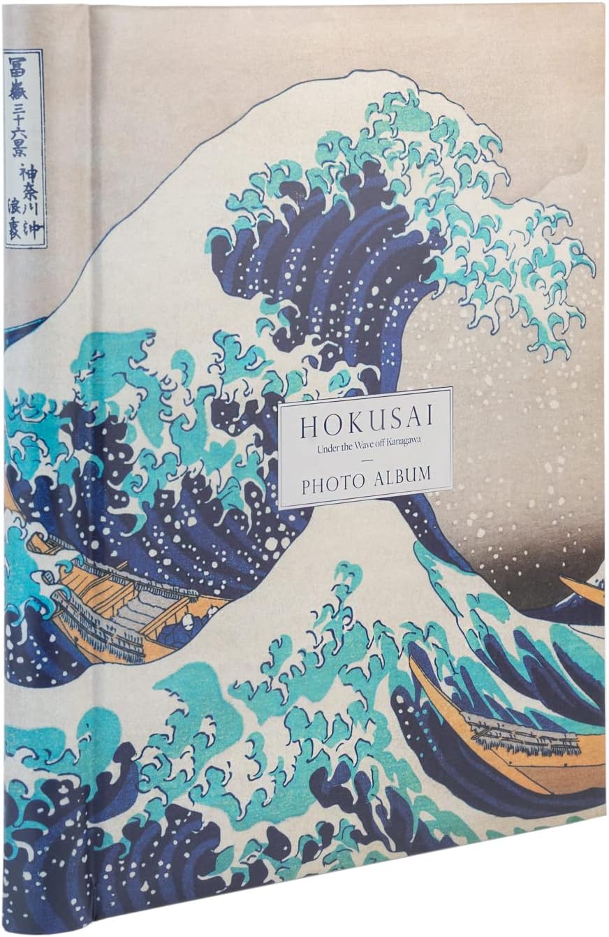 Grupo Erik Photo Album for DIY The Great Wave in Kanagawa Hokusai Scrapbook White Pages - Photo Album Small 24 x 32 cm - Photo Album 30 Self-Adhesive Pages - Photo Book to Design Yourself