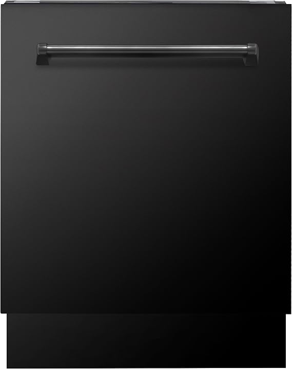 24" Top Control Tall Tub Dishwasher in Custom Panel Ready with Stainless Steel Tub and 3rd Rack (DWV-24) (Black Stainless Steel)