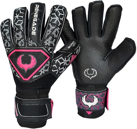 Renegade GK Triton Goalie Gloves - Adult, Youth, Kids (Sizes 5-11, 3 Styles, Level 2) Pro-Tek Fingersaves & Durable 3.5+3MM Super Grip | Goalkeeper Glove for All-Around Play | Based in The USA