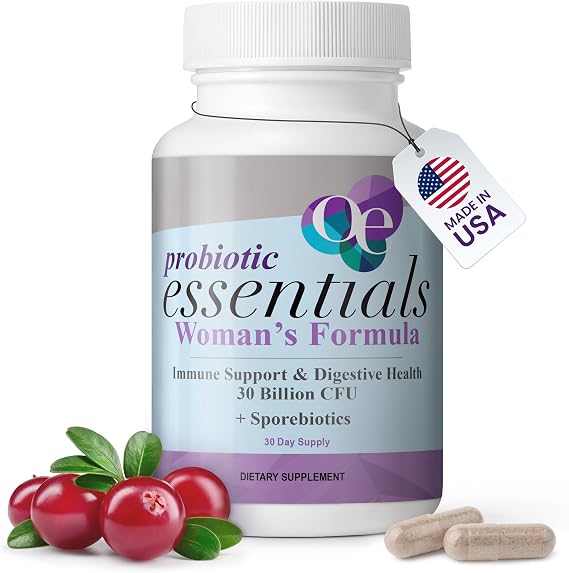Organic Excellence Probiotics for Women 30 Billion CFU 18 Strains Prebiotics & Sporebiotics Gut, Vaginal, Digestive, Immune & Urinary Tract Support 30 Capsules