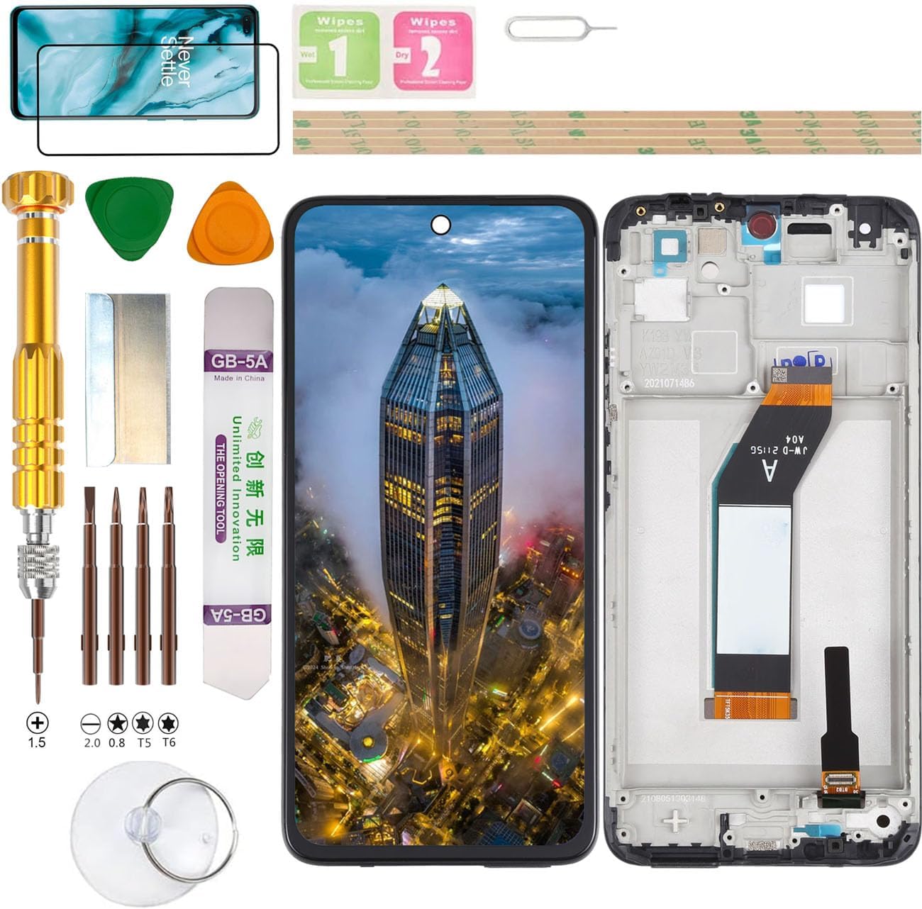 LCD Display Assembly for Xiaomi Redmi 10 4G Version 2022 22011119UY Screen Replacement kit