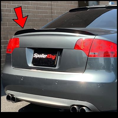 SpoilerKing Trunk Lip Spoiler with Center Cut 284GC Compatible with A4 2006-2008