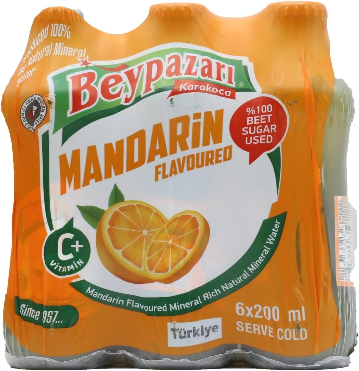 Beypazarı Tangerine Mineral Water 6x200ml