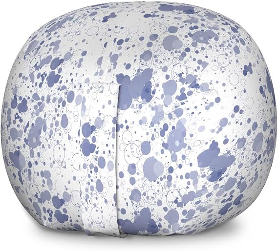 Ambesonne Geometric Storage Toy Bag Chair, Modern Abstract Pastel Colored Circular Nested Round Models Illustration, Stuffed Animal Organizer Washable Bag, Large Size, White and Ceil Blue