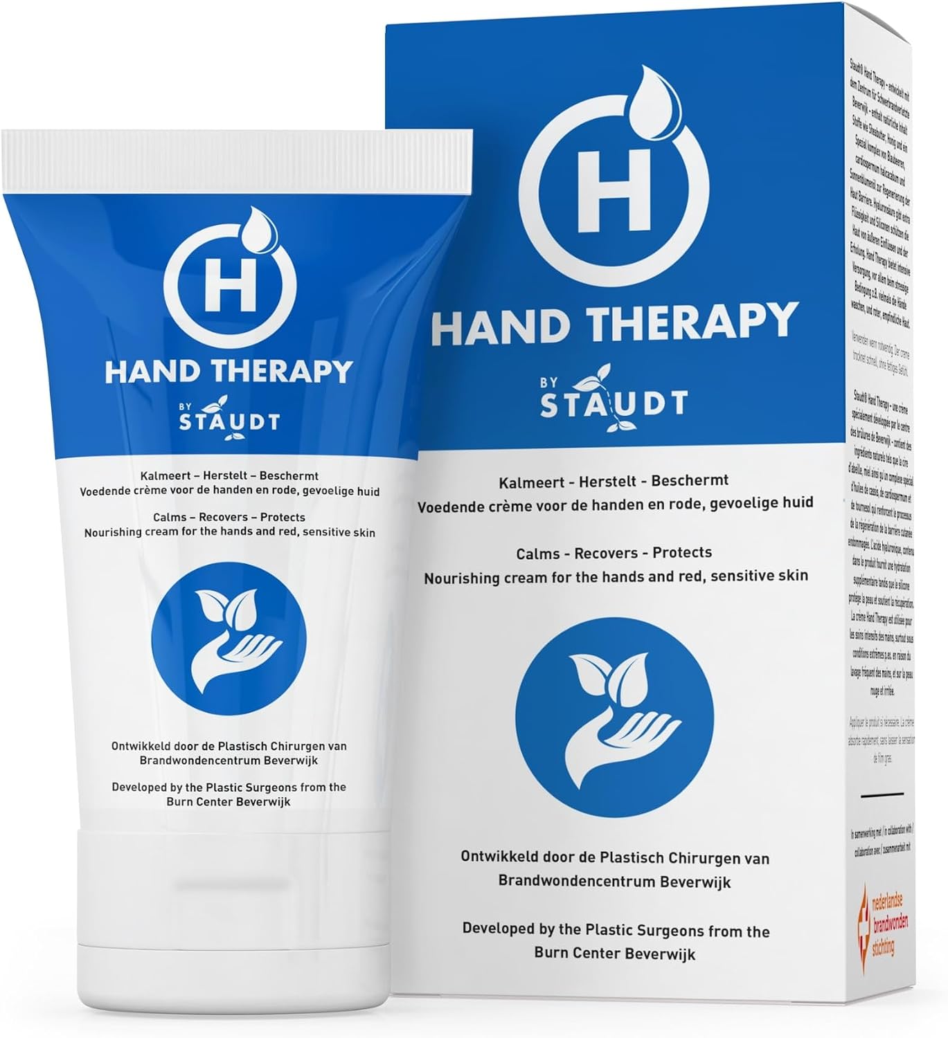 Staudt Premium Hand Therapy Cream for Cracked, Dry or Irritated Hands with Shea Butter & Hyaluronic Acid - Non Greasy, Fast Absorbing Hand Lotion - Intensive Hand Cream for Toughest Working Conditions