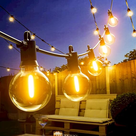 Kawaya Outdoor String Lights Mains Powered 7,6m Garden Lights IP65 [Energy Class F]