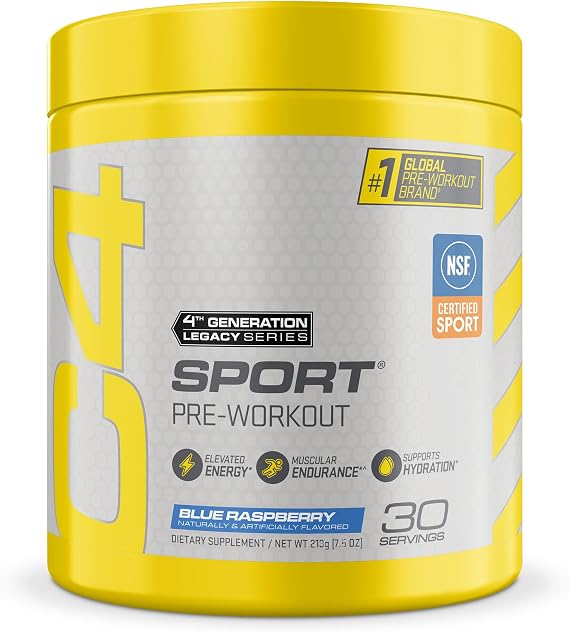 C4 Sport Pre Workout Powder with 135mg Caffeine, 30 Servings